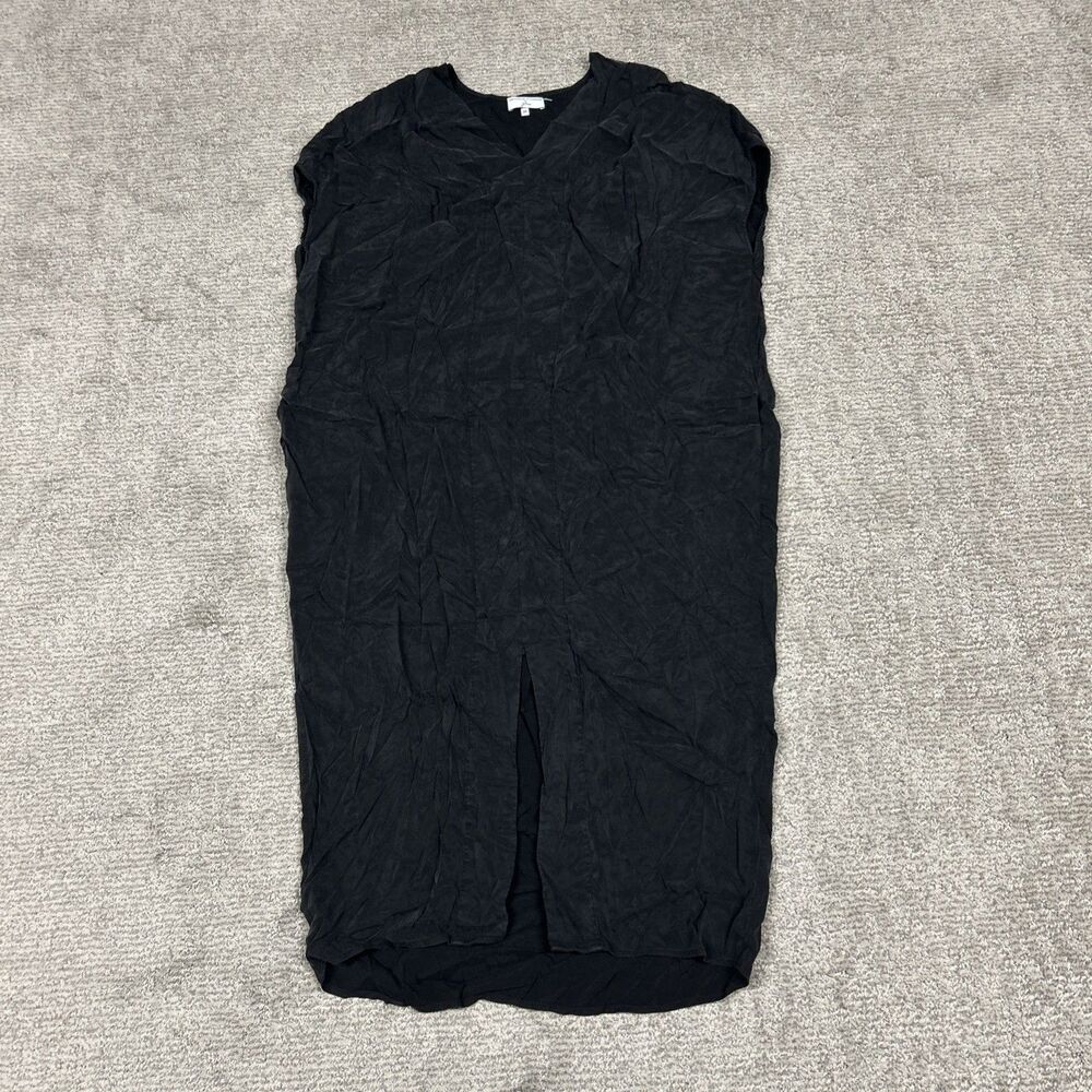 Universal Standard J Crew Dress Womens 2X Midi Dress Cap Sleeve Black Pockets